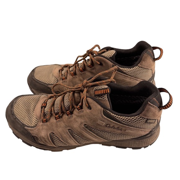 Cabelas Mens Hiking Shoes 14D Brown Gore-Tex Waterproof Vibram Sole 819637 main image 4